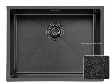 Roostevaba valamu LAVA II 600x450, must